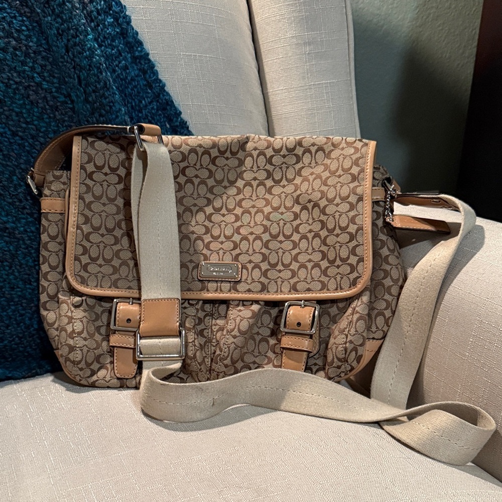 Coach Brown Signature Messenger Bag